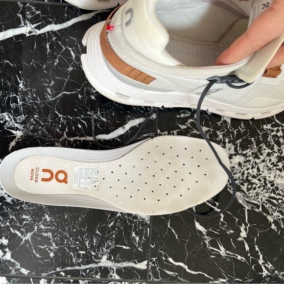 ON Running Couldnova Sneakers in White Pearl  7 - Picture 10 of 16